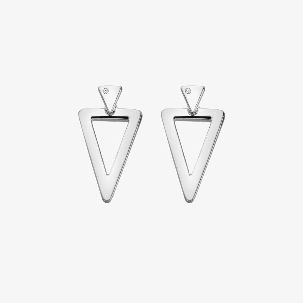 Hot Diamonds Silver Triangle Paired Stud Earrings DE885