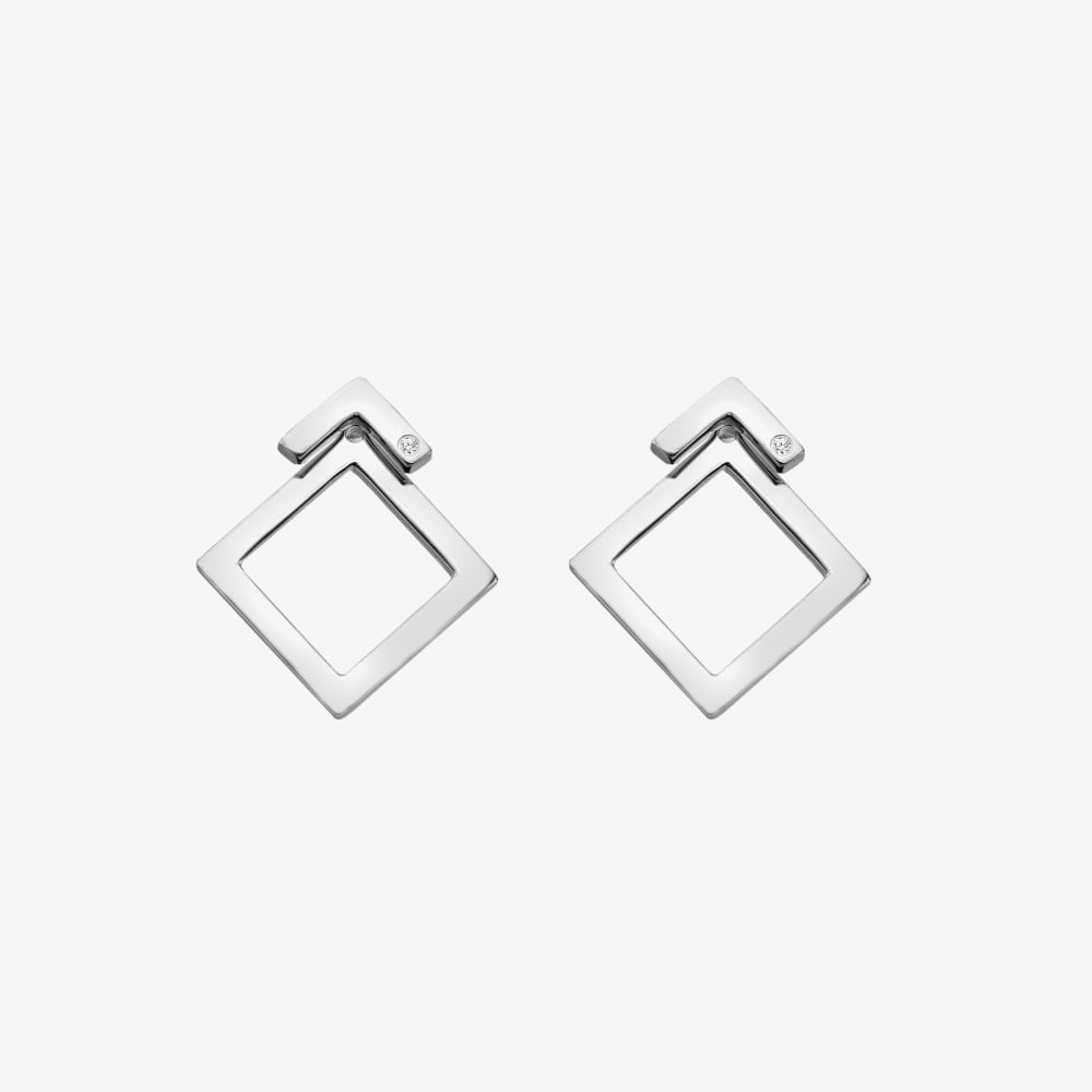 Hot Diamonds Silver Square Paired Stud Earrings DE887