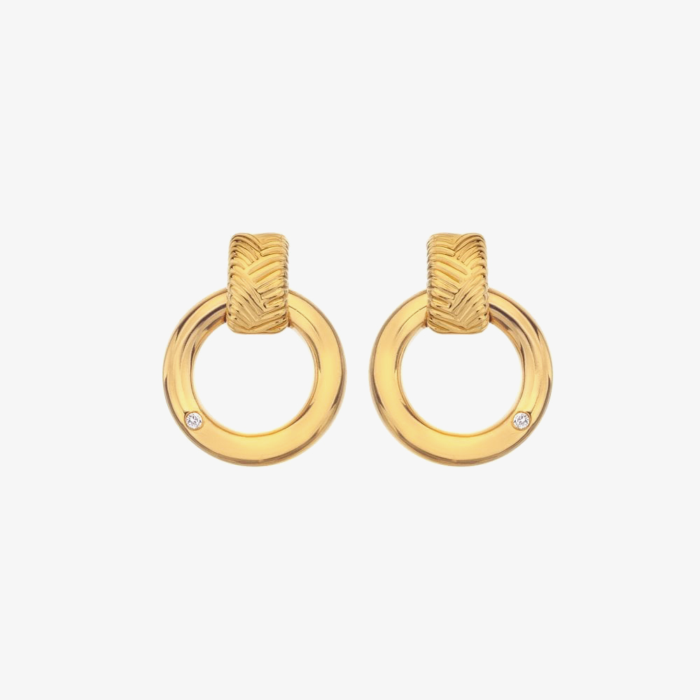 Hot Diamonds HD X Golden Edit Spirit Dropper Earrings DE677
