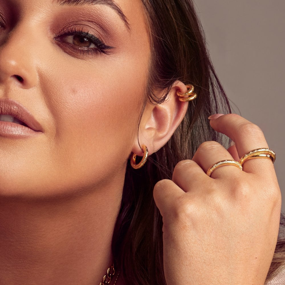 Hot Diamonds HD X Golden Edit Spirit Double Rope Ear Cuff DE682