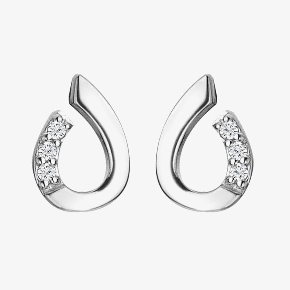 Product photograph of Hot Diamonds Most Loved Silver Teardrop Stud Earrings De729 from The Jewel Hut