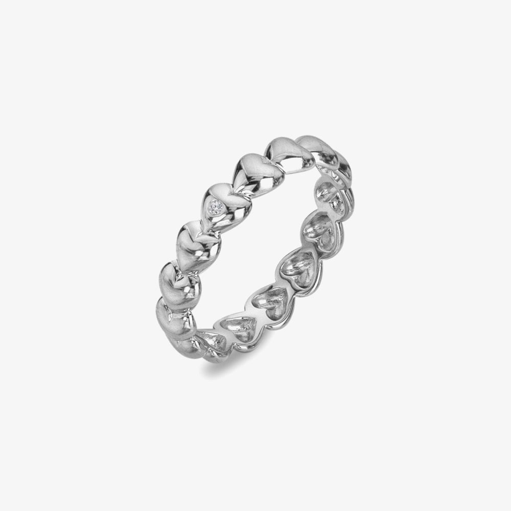 Hot Diamonds Serenity Sterling Silver Heart Diamond Ring DR310