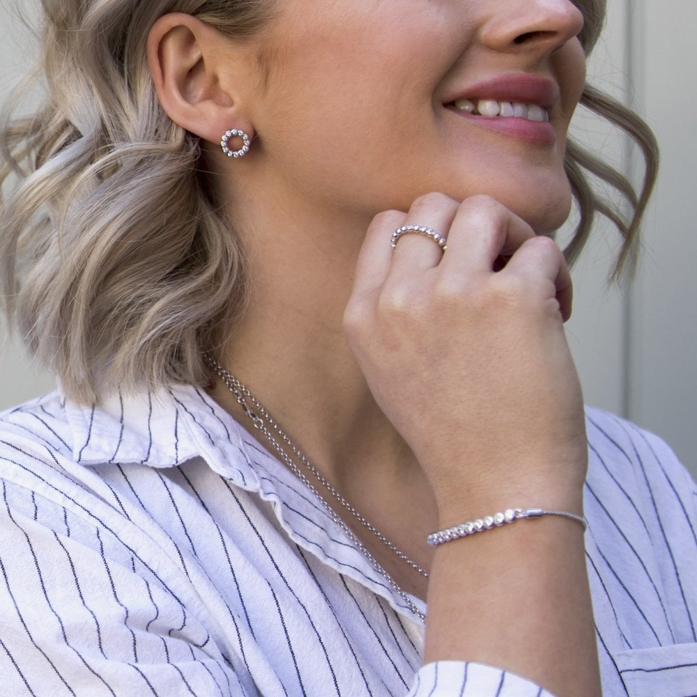 Hot Diamonds Emozioni Innocence Cubic Zirconia Stud Earrings EE030