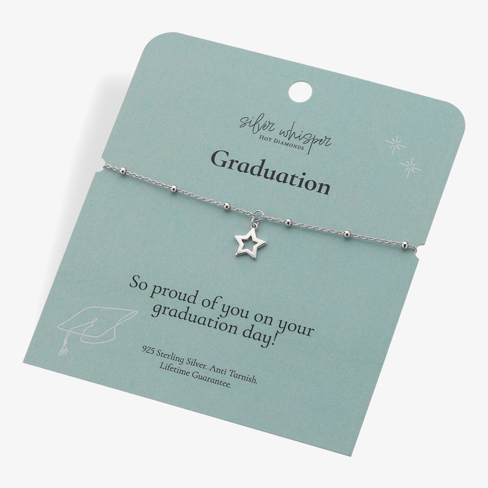 Hot Diamonds Silver Whisper Sterling Silver Graduation Bracelet SWB017