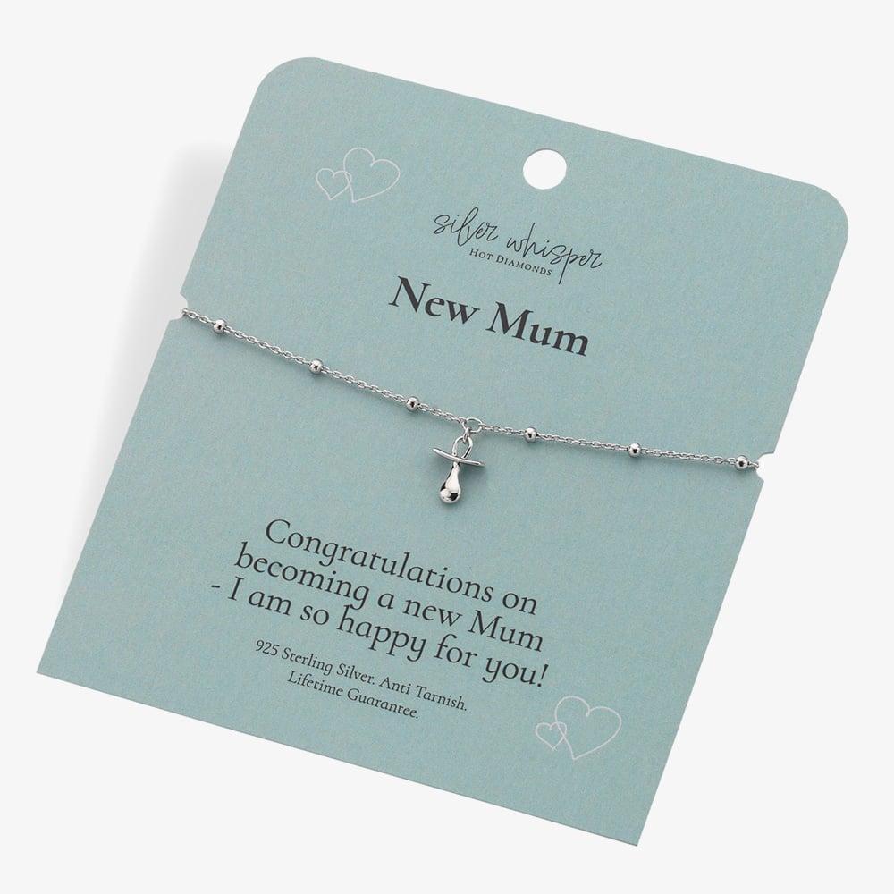 Hot Diamonds Silver Whisper Sterling Silver New Mum Bracelet SWB008