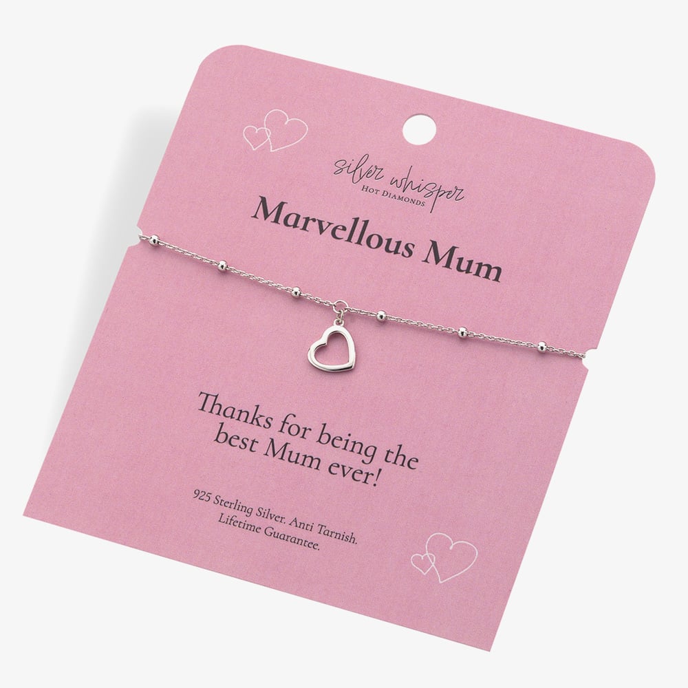 Hot Diamonds Silver Whisper Sterling Silver Marvellous Mum Bracelet SWB012