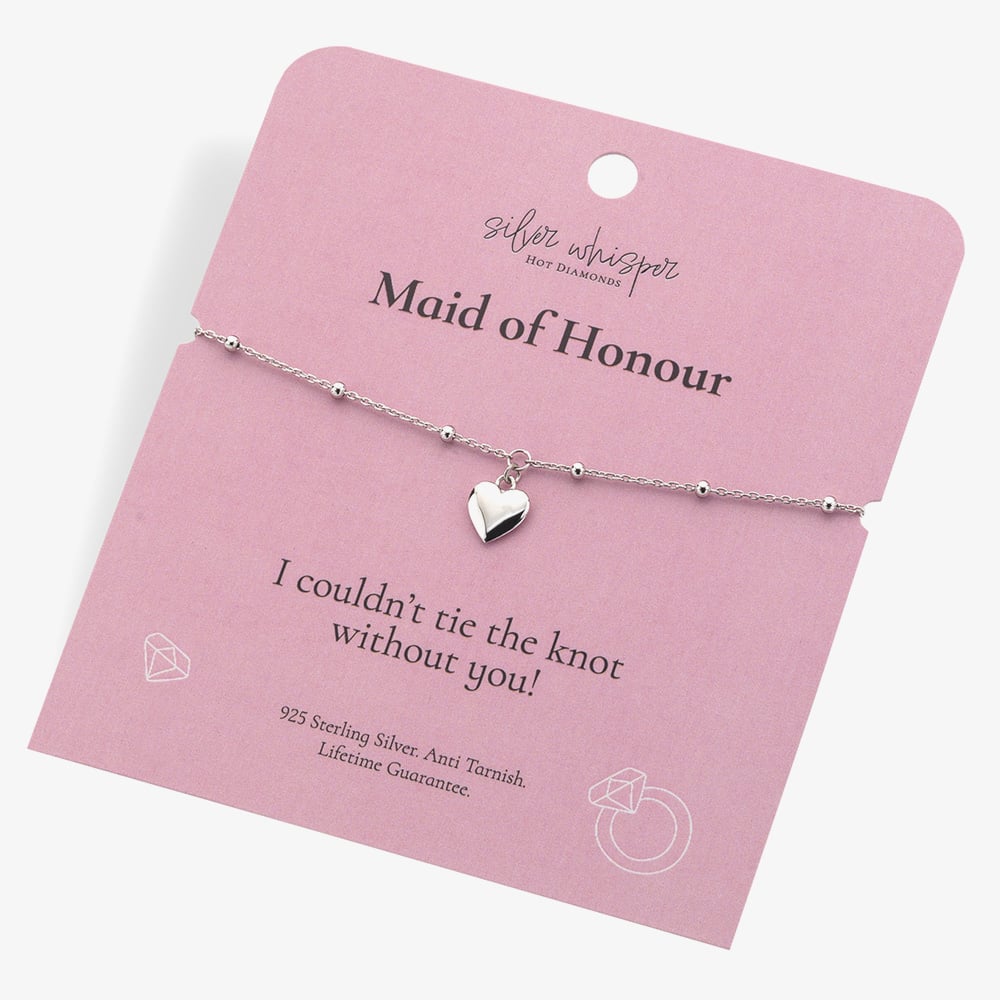 Hot Diamonds Silver Whisper Sterling Silver Maid Of Honour Bracelet SWB021