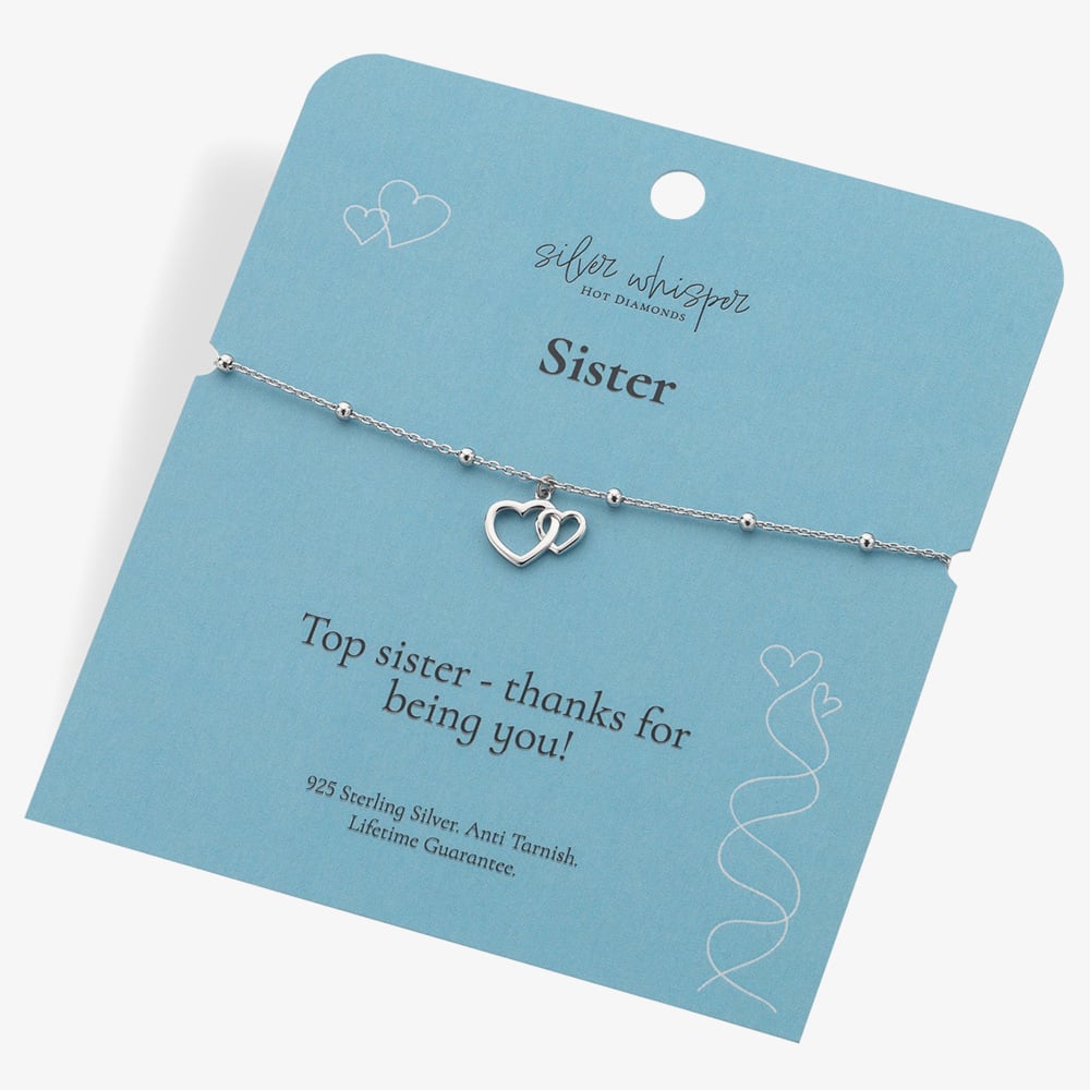 Hot Diamonds Silver Whisper Sterling Silver Sister Bracelet SWB006