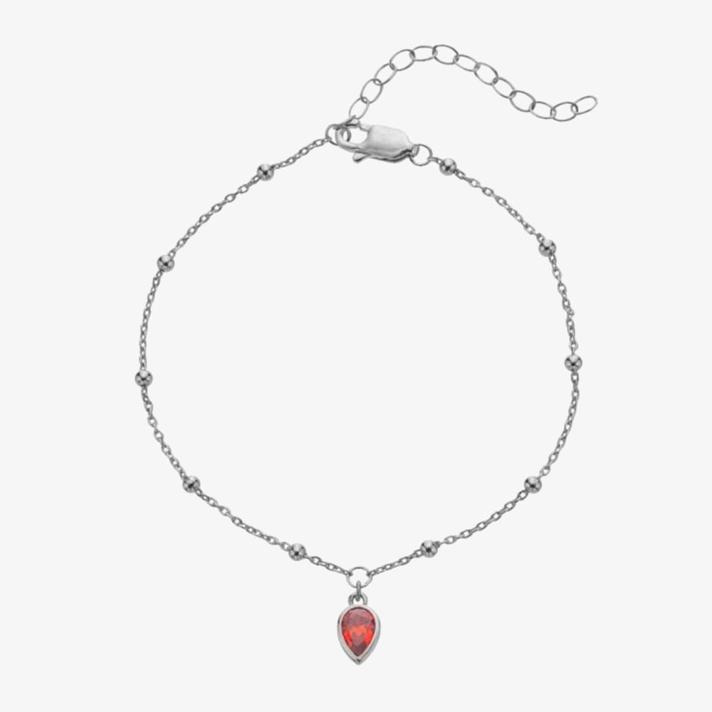 Hot Diamonds Silver Whisper Sterling Silver January Birthstone Bracelet SWB025