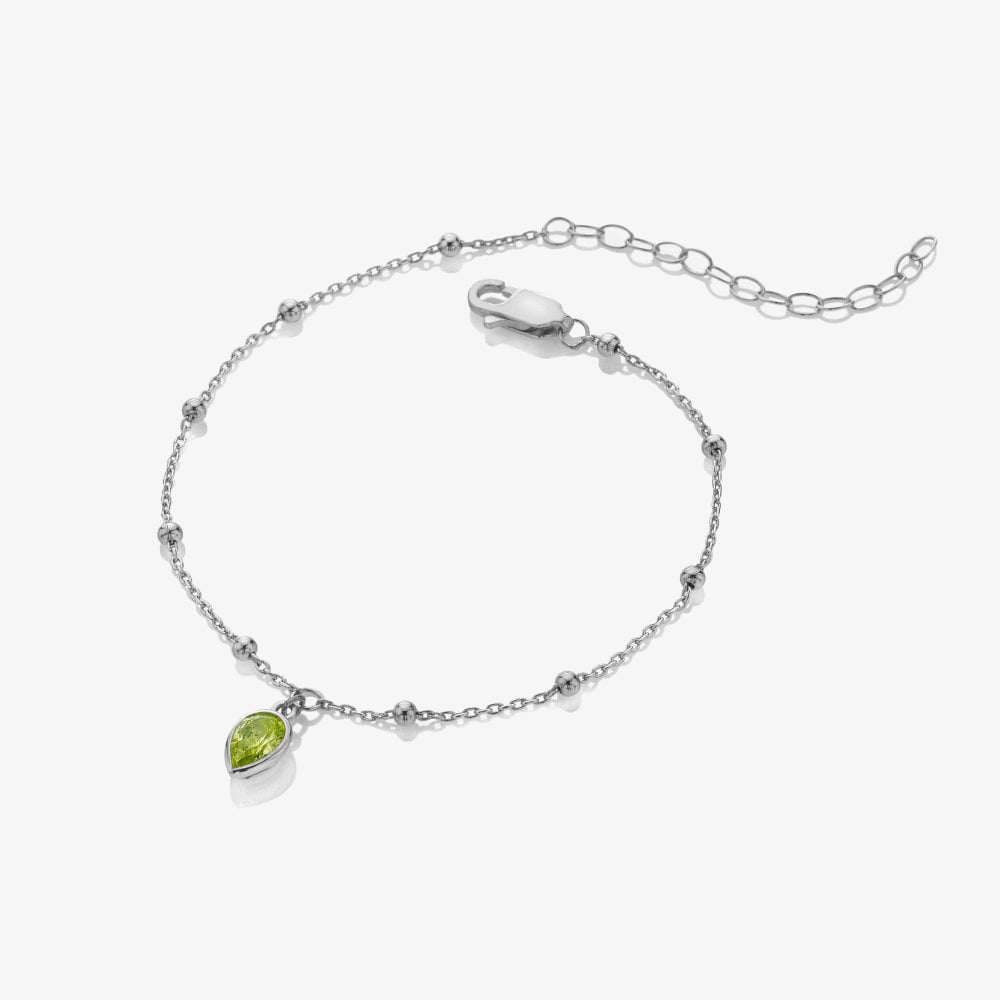 Hot Diamonds Silver Whisper Sterling Silver August Birthstone Bracelet SWB032