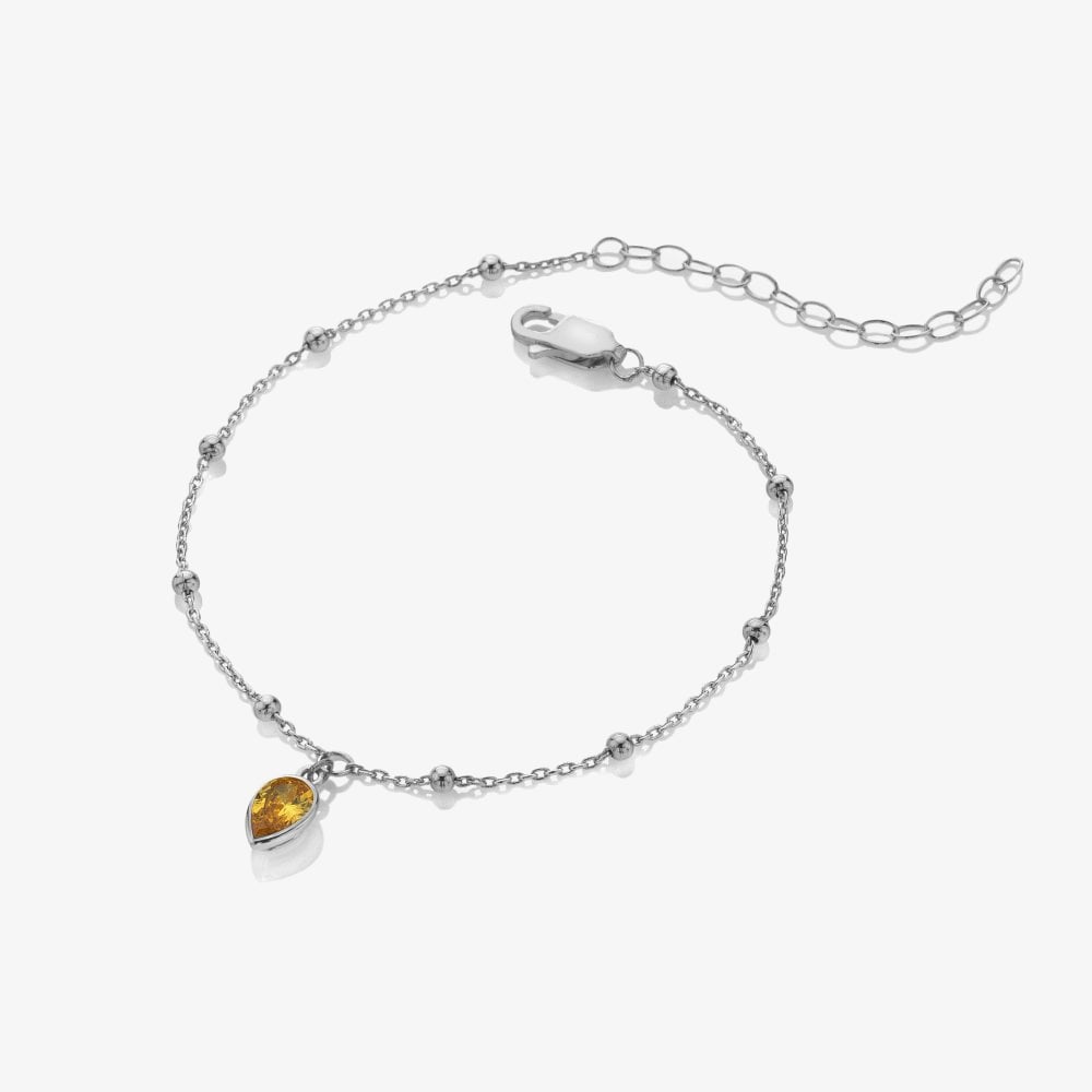 Hot Diamonds Silver Whisper Sterling Silver November Birthstone Bracelet SWB035
