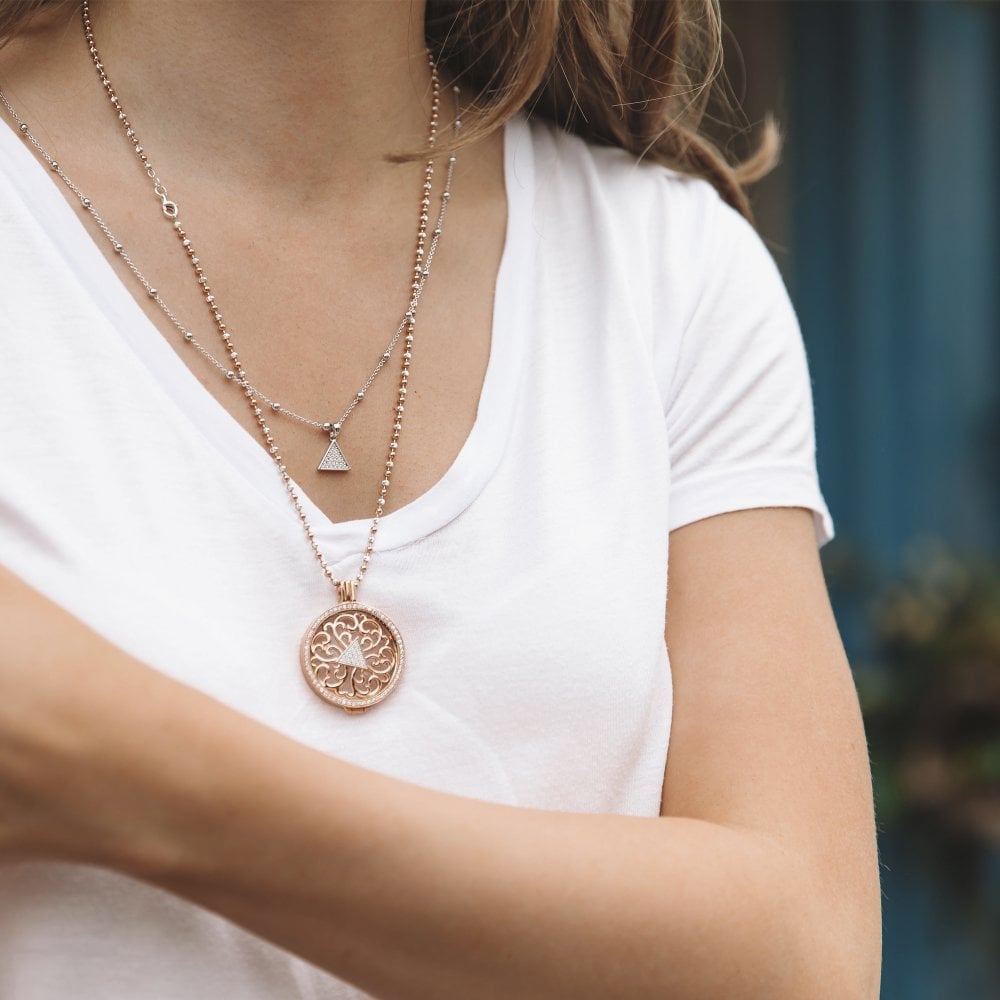 Hot Diamonds Emozioni Reversible Rose Gold 33mm Coin Keeper EK008