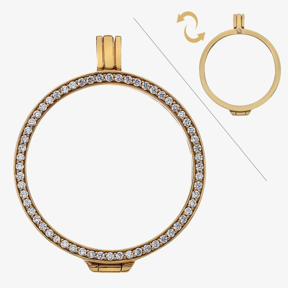 Hot Diamonds Emozioni Reversible Yellow Gold 3mm Coin Keeper EK010