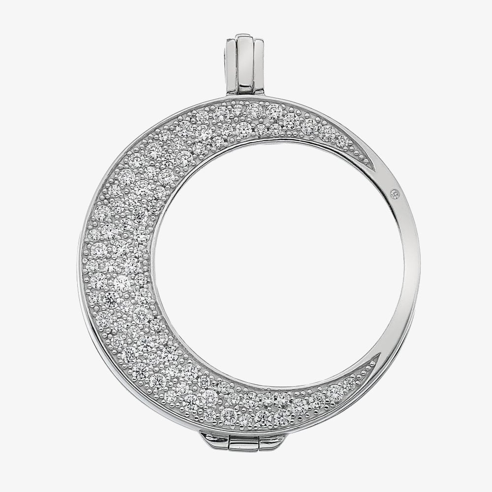 Hot Diamonds Emozioni Mezzaluna Silver 33mm Coin Keeper EK012
