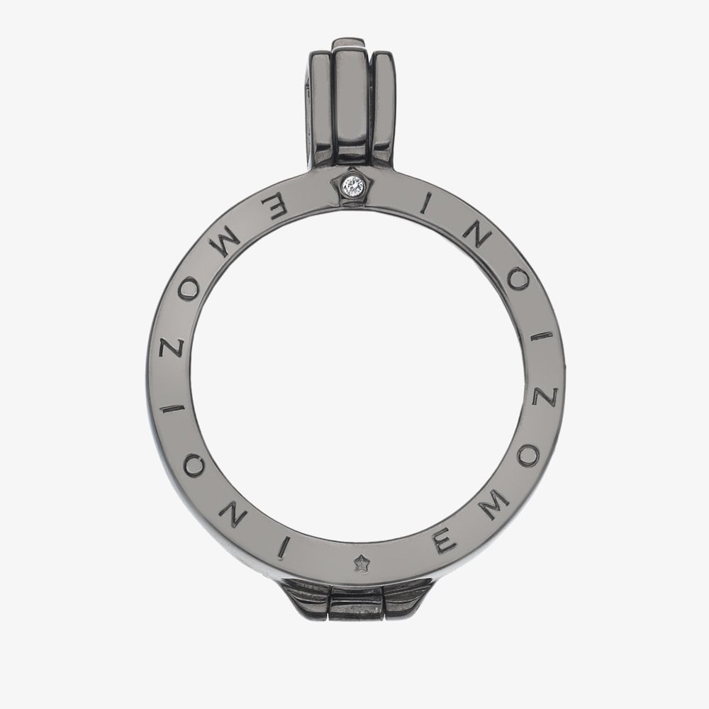 Hot Diamonds Emozioni Black Rhodium Plated Silver 25mm Coin Keeper EK023