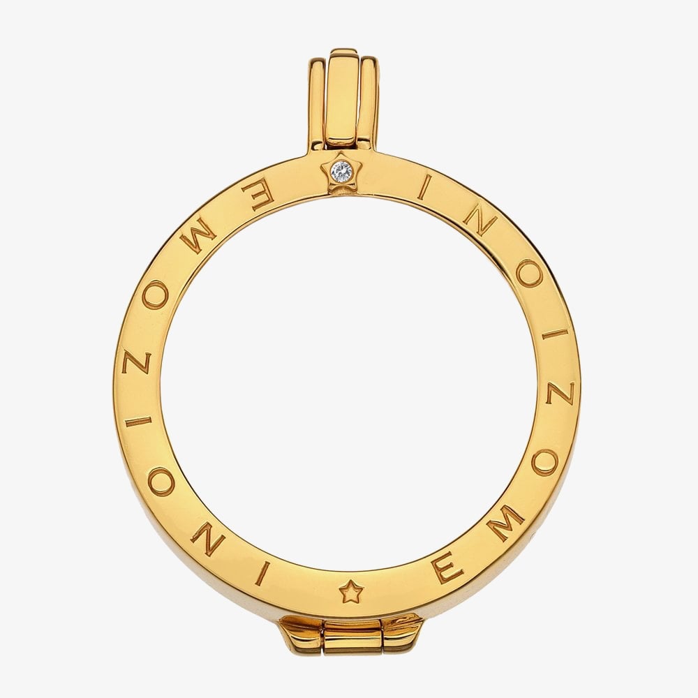 Hot Diamonds Emozioni Yellow Gold Plated 33mm Coin Keeper EK026