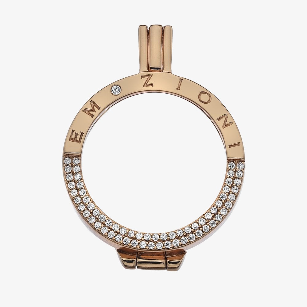 Hot Diamonds Emozioni Reflessi Rose Gold 25mm Coin Keeper EK045