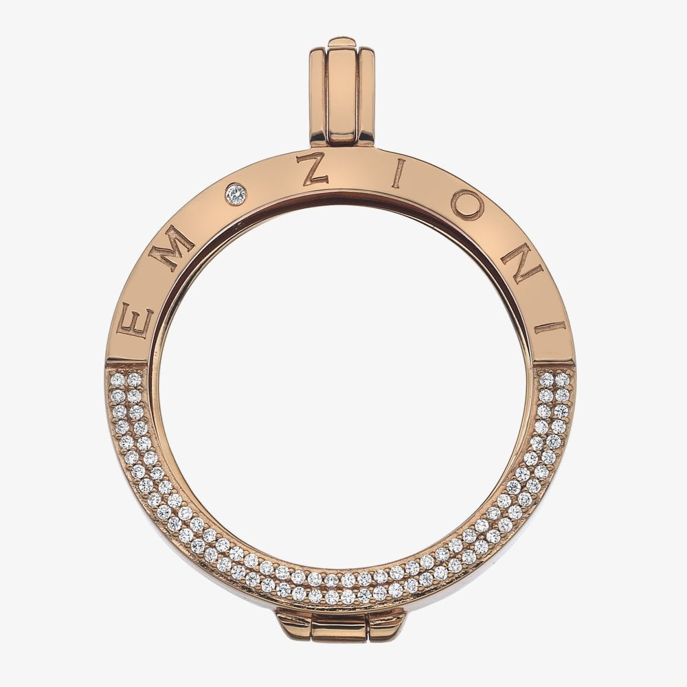 Hot Diamonds Emozioni Reflessi Rose Gold 33mm Coin Keeper EK046