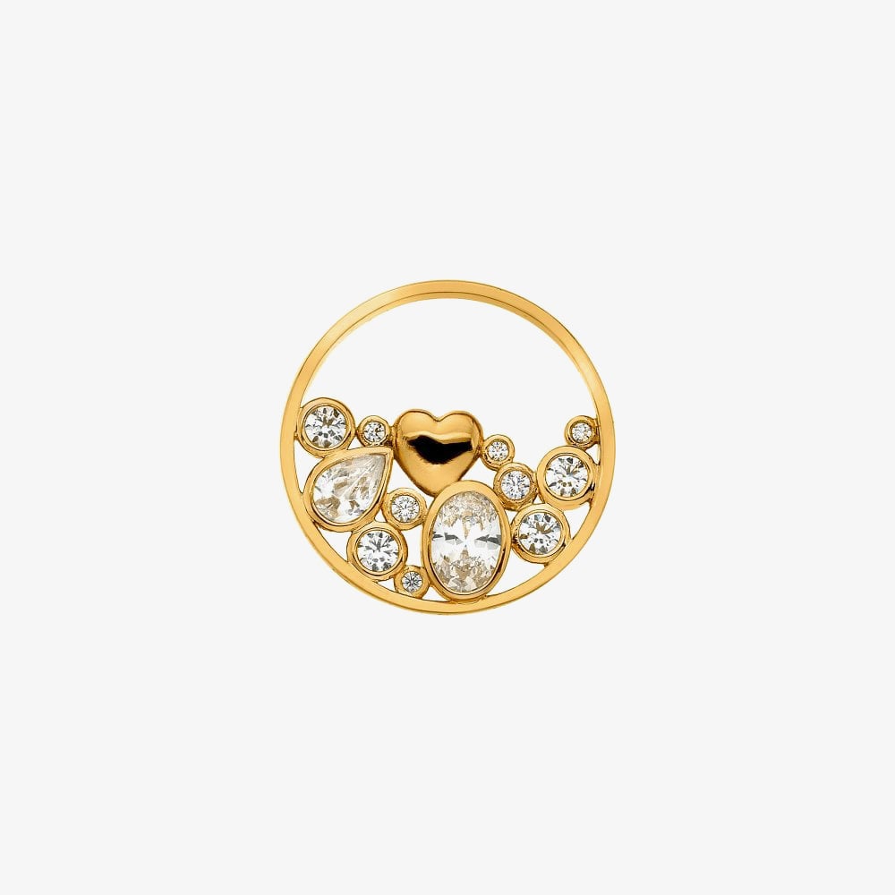 Hot Diamonds Emozioni Spirito Libero Gold Plated Heart 25mm Coin EC559