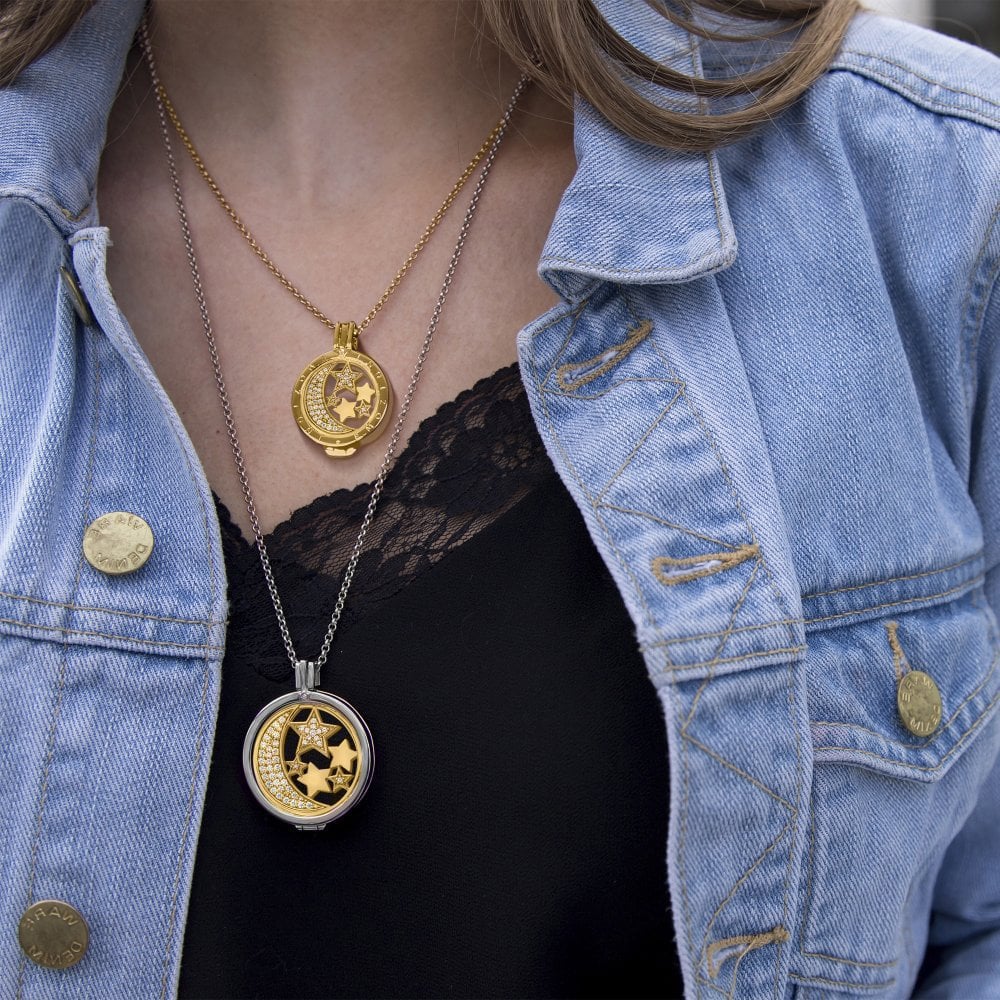 Hot Diamonds Emozioni Notturno Gold Plated 25mm Coin EC560
