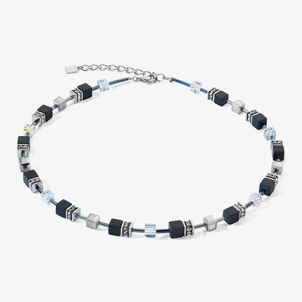 Coeur De Lion GeoCUBE Monochrome Multi Stone Necklace 4018/10-1318