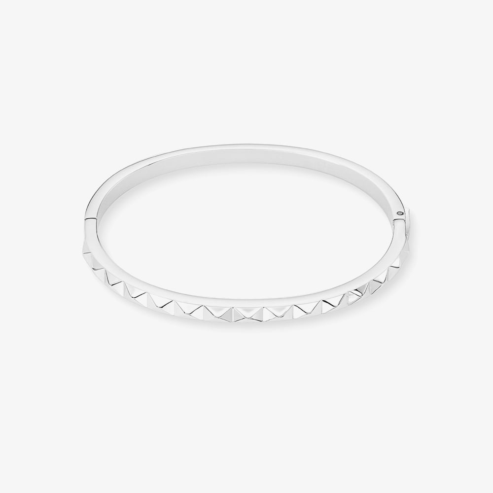 Coeur De Lion Silver Tone Patterned Bangle 0135/32