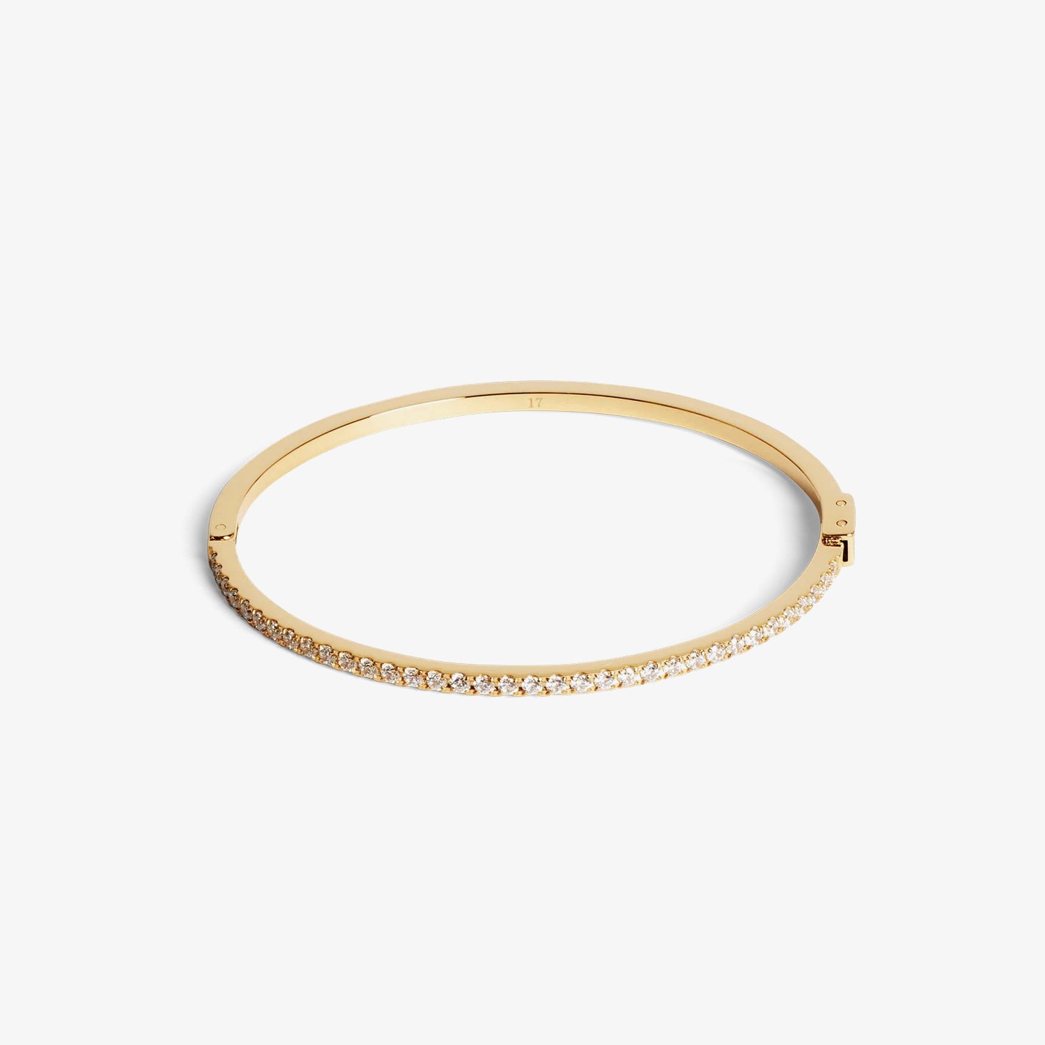 Coeur De Lion Eternal Love Gold Tone Stainless Steel Cubic Zirconia Bangle 0146/32