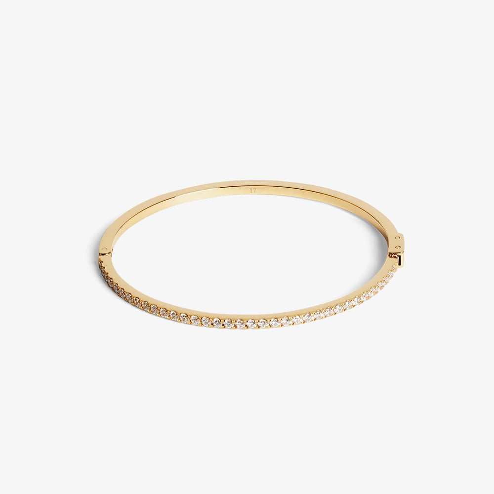 Coeur De Lion Eternal Love Gold Tone Cubic Zirconia Bangle 0146/32