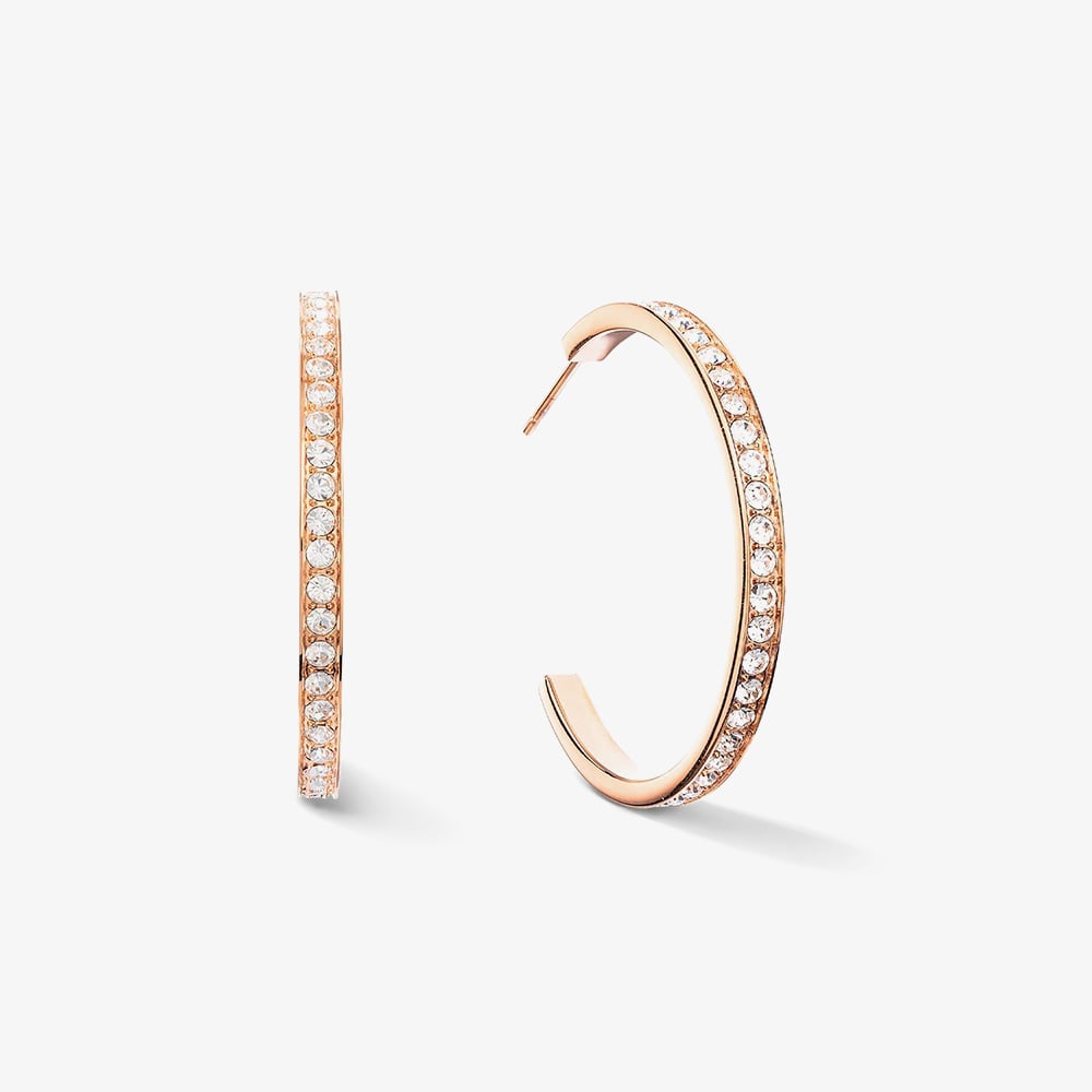Click to view product details and reviews for Coeur De Lion Rose Gold Tone Stainless Steel Crystal Hoop Earrings 0128 21 1822. Click to view product details and reviews for Coeur De Lion Rose Gold Tone Stainless Steel Crystal Hoop Earrings 0128 21 1822.
