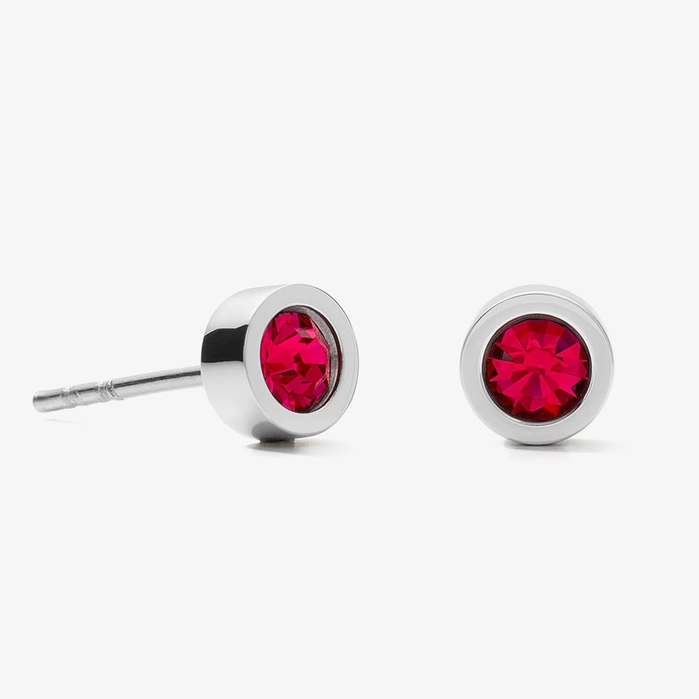 Click to view product details and reviews for Coeur De Lion Sparkling Dots Stainless Steel Red Crystal Glass Stud Earrings 0227 21 0317.