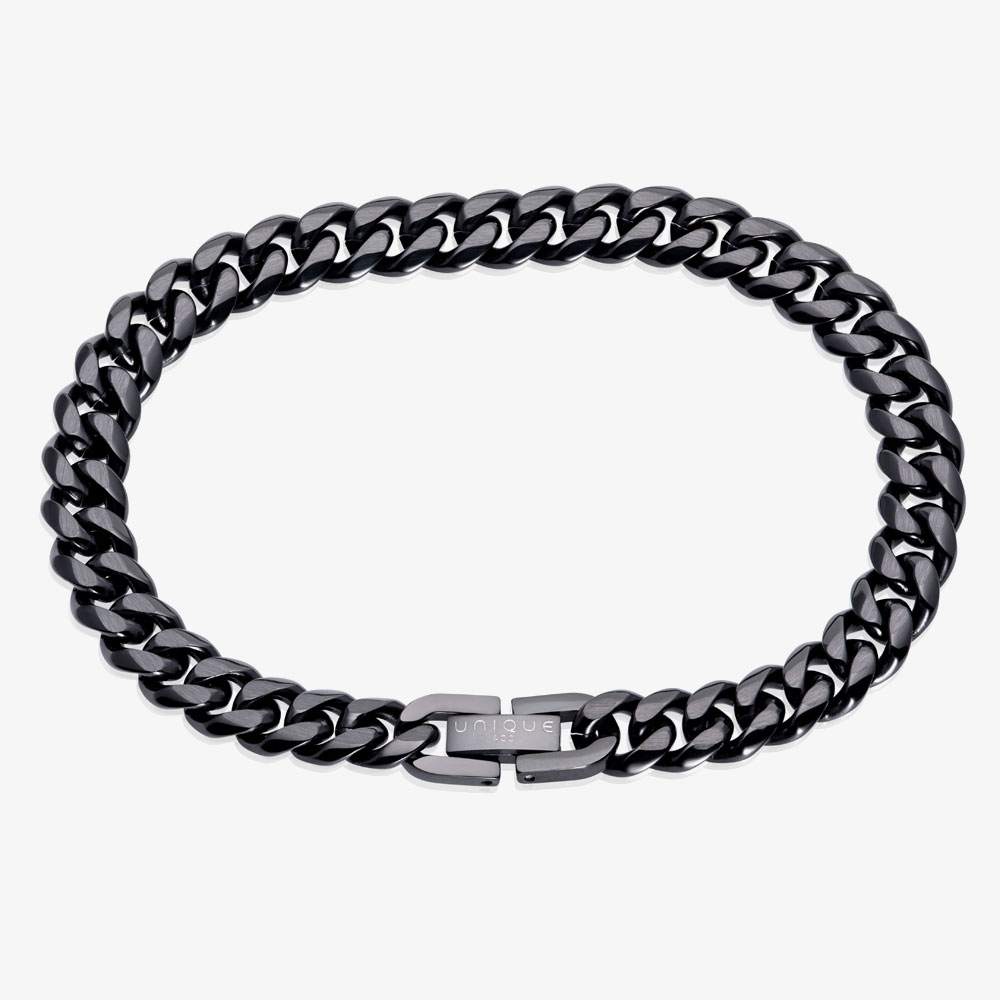 Unique Stainless Steel Black Matte Polished Bracelet LAB-201/21CM
