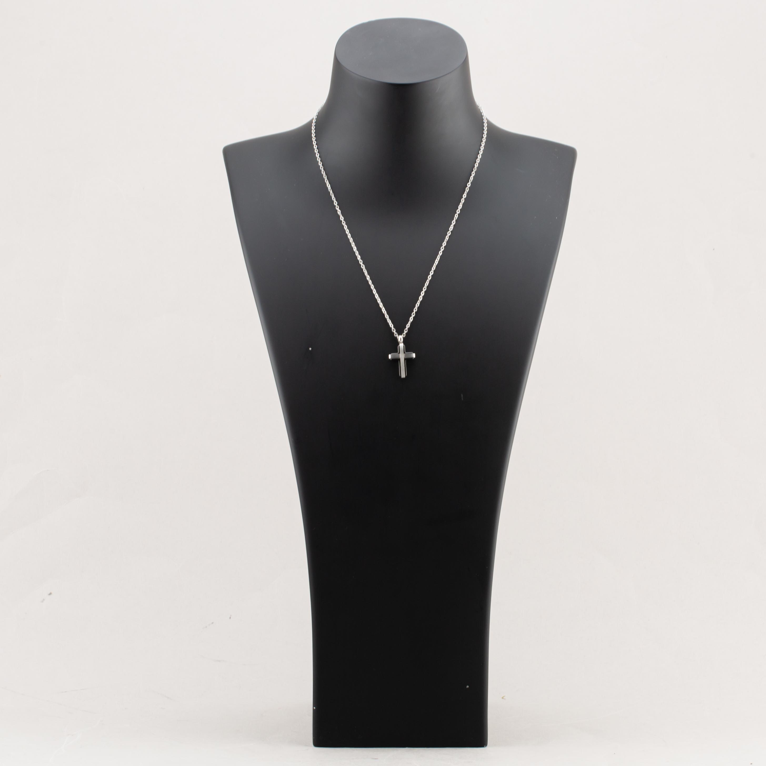 Unique Stainless Steel Cross Pendant AN-143/50CM
