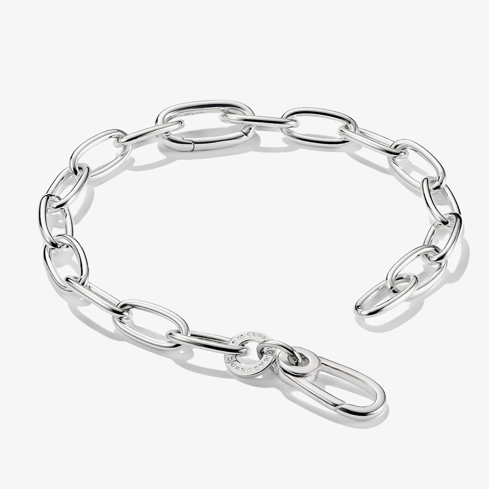 THOMAS SABO Charm Club Connect Silver Wide Oval Link Charm Bracelet C1204-001-21