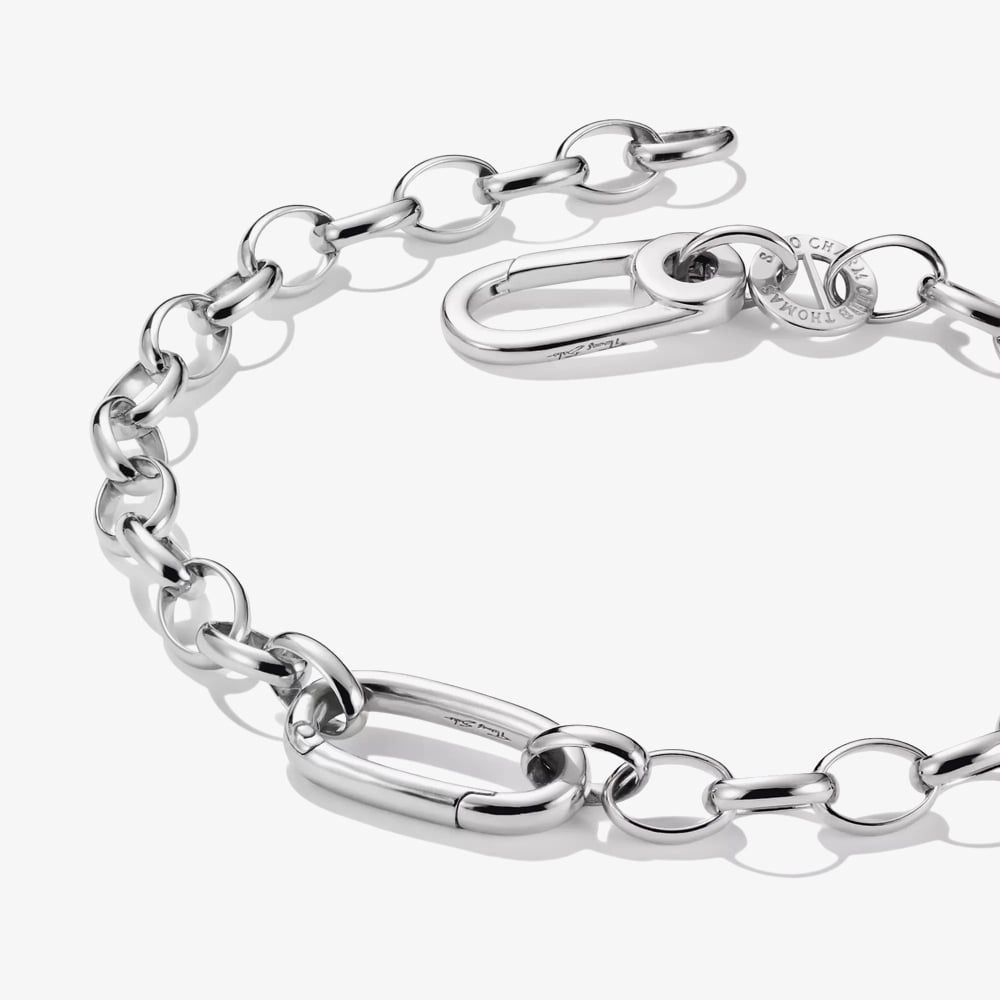 THOMAS SABO Silver Plated Charm Club Connect Bracelet C1202-M02-21