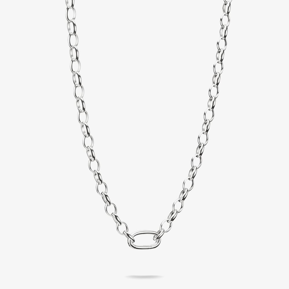 THOMAS SABO Charm Club Connect Silver 50cm Oval Link Necklace C1206-001-21-L50