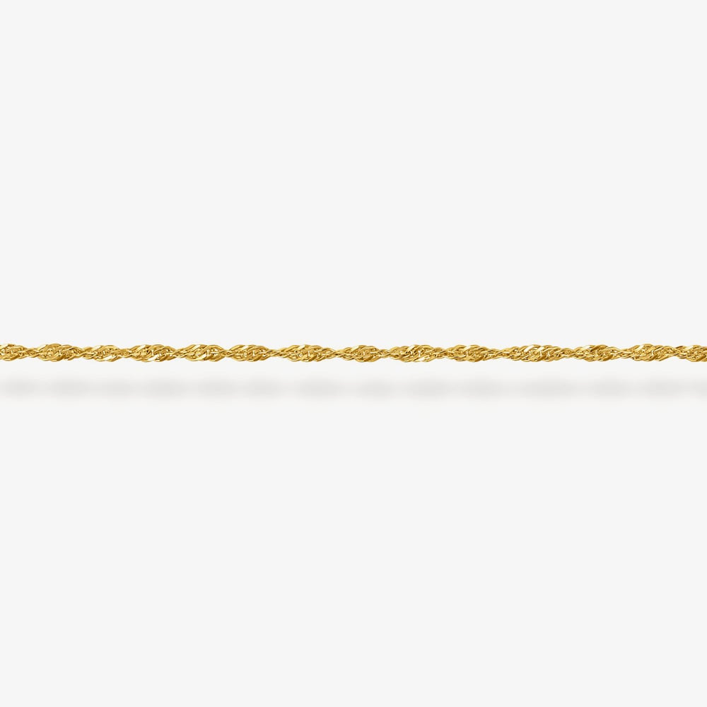 THOMAS SABO Gold Plated Singaporean 45cm Twist Curb Chain KE2284-413-39-L45v