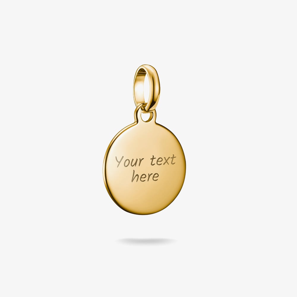 THOMAS SABO Charm Club Connect Gold Plated Small Round Charm CC1271-413-39