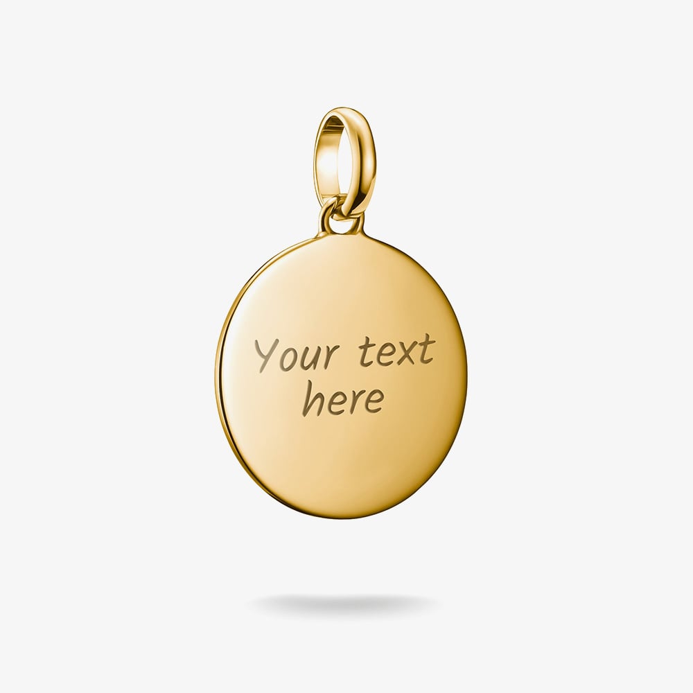 THOMAS SABO Charm Club Connect Gold Plated Large Round Charm CC1273-413-39