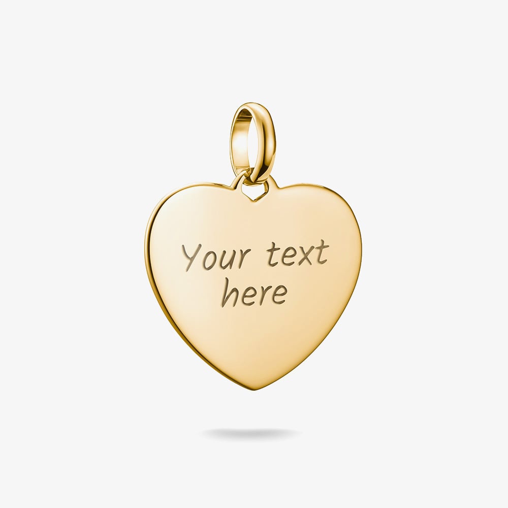 THOMAS SABO Charm Club Connect Gold Plated Large Heart Charm CC1274-413-39