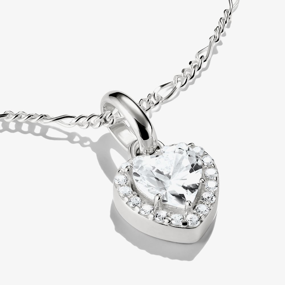 THOMAS SABO Charm Club Connect Silver Cubic Zirconia Heart Charm CC1278-051-14