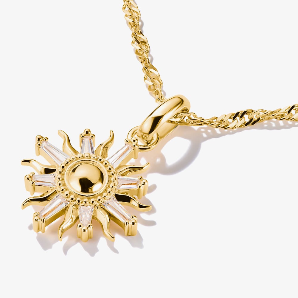 THOMAS SABO Charm Club Connect Gold Plated Sun Charm CC1246-414-14