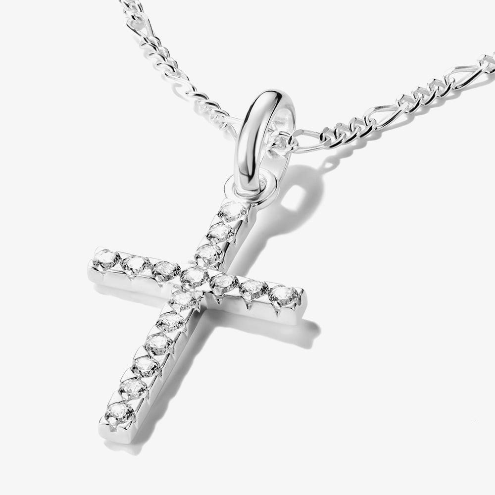 THOMAS SABO Charm Club Connect Silver Cubic Zirconia Cross Charm CC1203-051-14