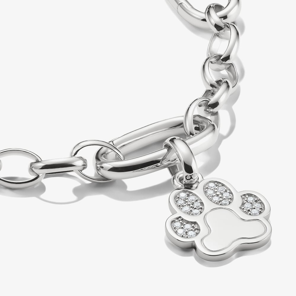 THOMAS SABO Charm Club Connect Silver Paw Print Charm CC1259-051-14