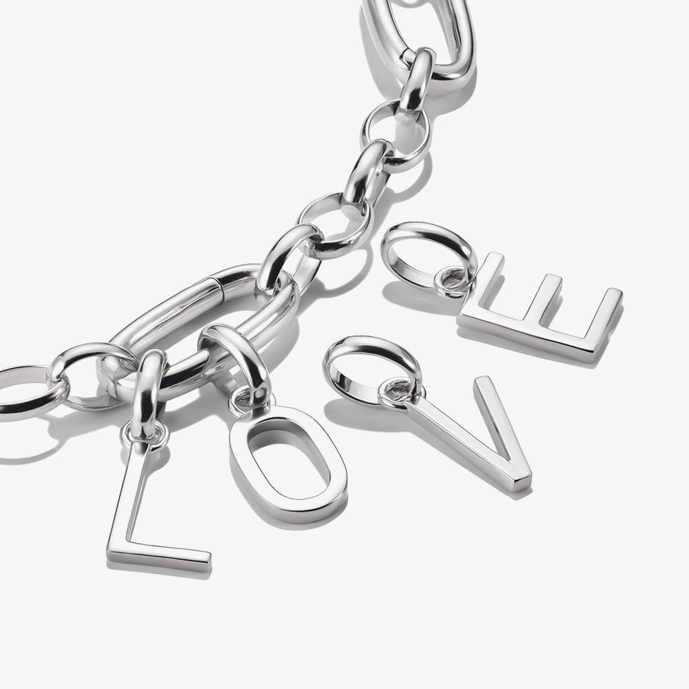 THOMAS SABO Charm Club Connect Silver Letter E Charm CC1211-001-21