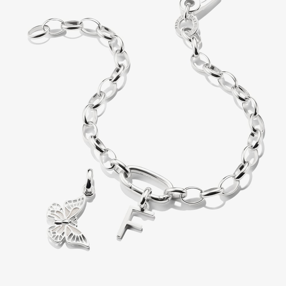 THOMAS SABO Charm Club Connect Silver Letter F Charm CC1212-001-21