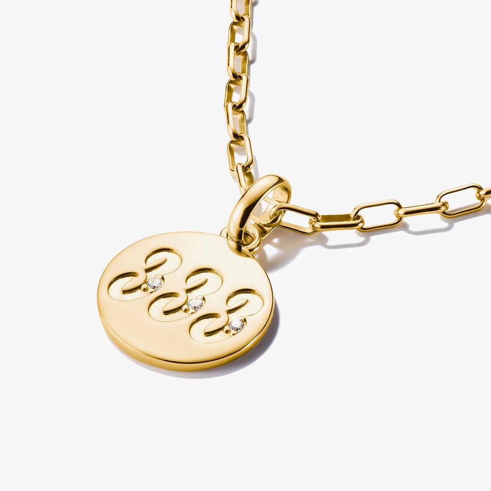 THOMAS SABO Charm Club Connect Gold Plated 333 Angel Number Charm CC1250-414-14