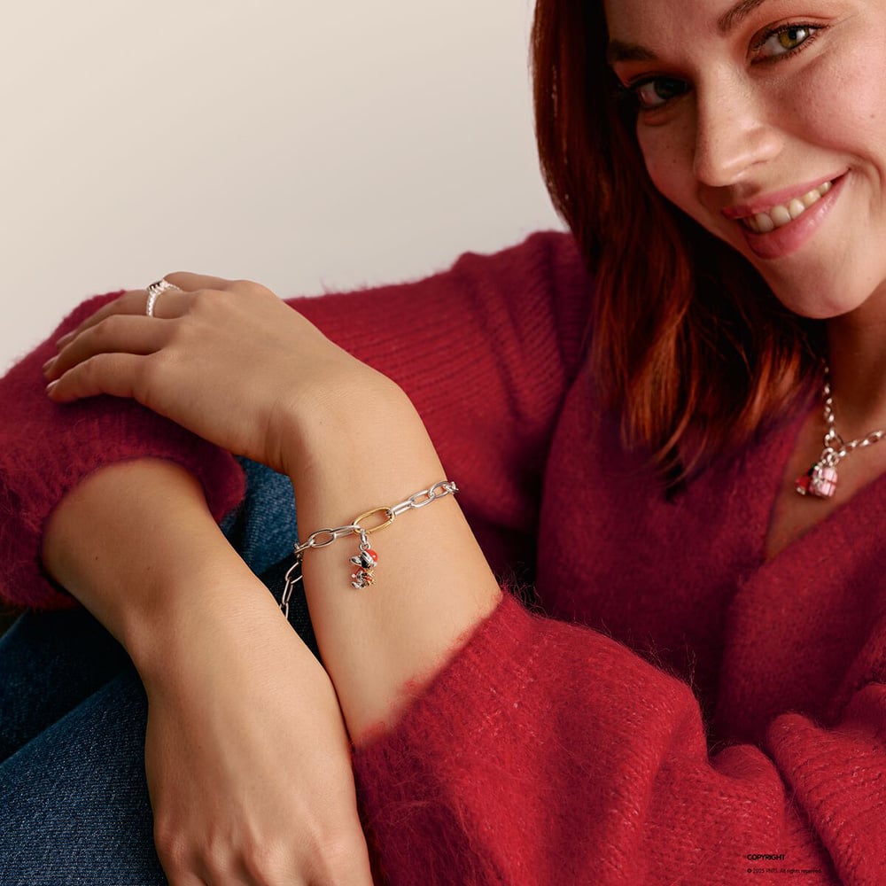 THOMAS SABO Charm Club Connect Peanuts Original Christmas Snoopy & Woodstock Charm CC1307-427-7