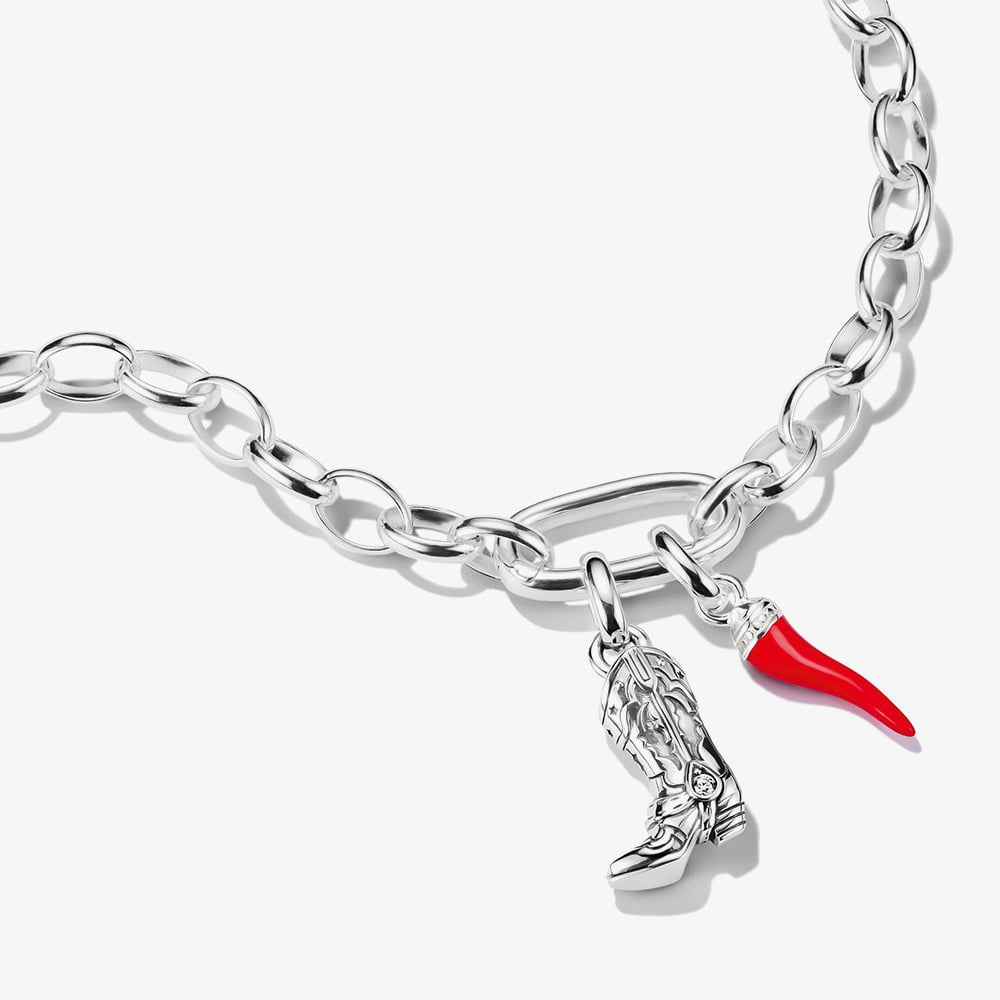 THOMAS SABO Charm Club Connect Silver Cowboy Boot Charm CC1325-643-14