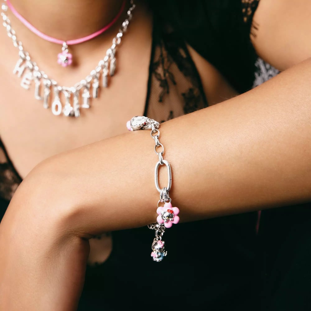 THOMAS SABO Charm Club Connect Hello Kitty Pink Flower Charm CC1358-M06-9