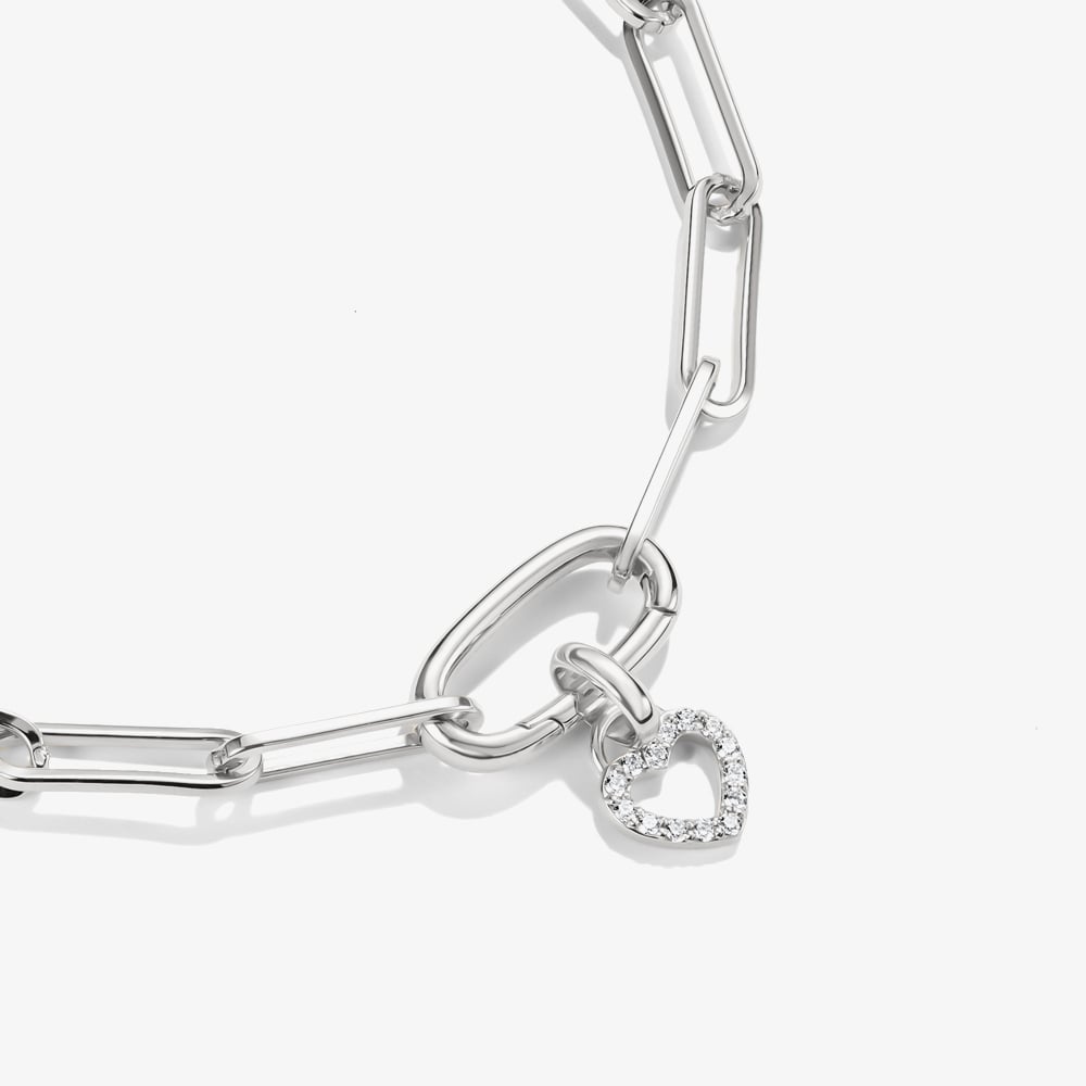 THOMAS SABO Charm Club Connect Hello Kitty Cubic Zirconia Open Heart Charm CC1369-M02-14